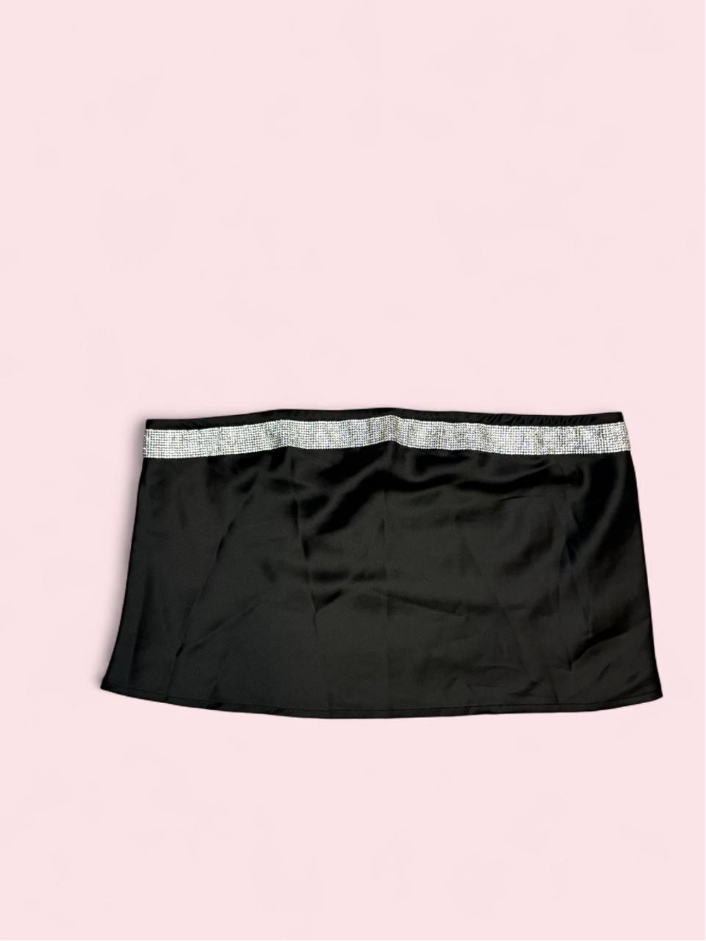 Black Mini Skirt with Sparkle Trim - Women
